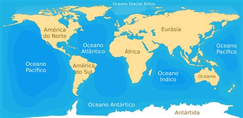 oceanos do mundo mapa.